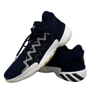 adidas Men Basketball Sneakers Navy White Performance Shoes Size 18‎